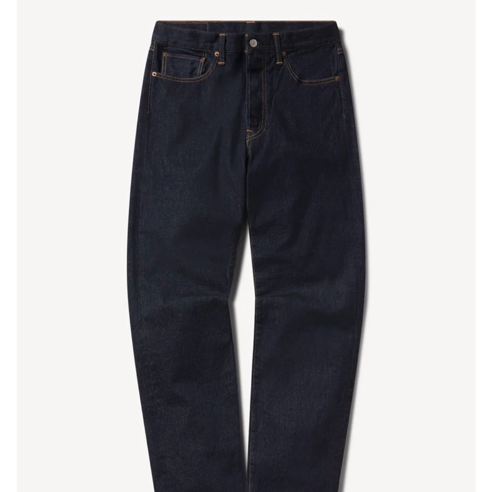 Buck Mason Dark Blue Men's Straight Jeans